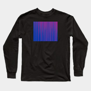 Bi Pride Shadowed Thin Vertical Stripes Long Sleeve T-Shirt